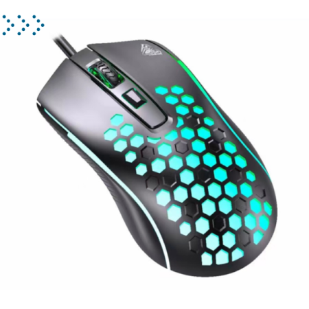 Компьютерная мышь AULA S11 Black + Rainbow backlight